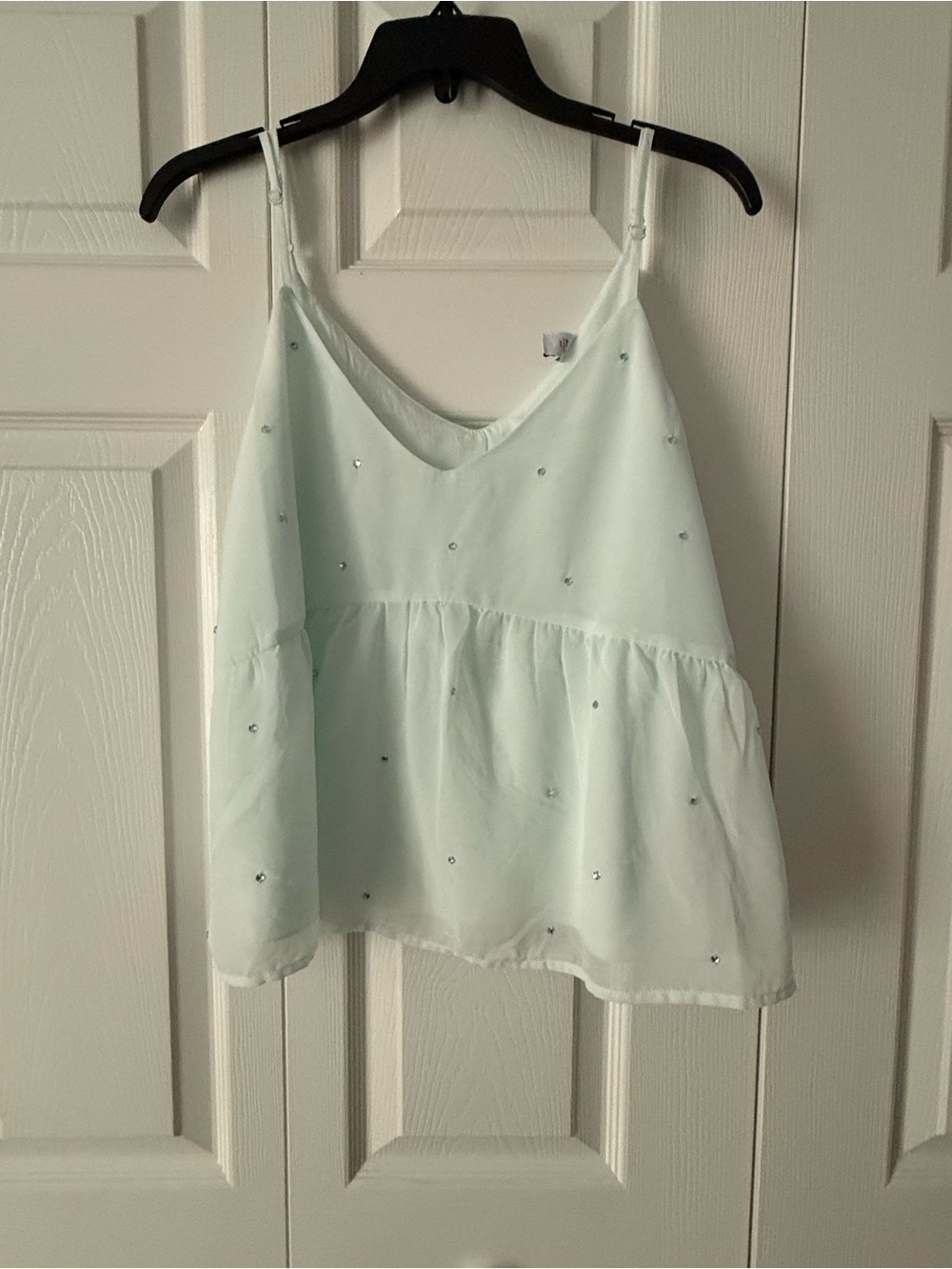 Old Navy Mint Green Beaded Spaghetti-Strap Cami